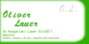 oliver lauer business card